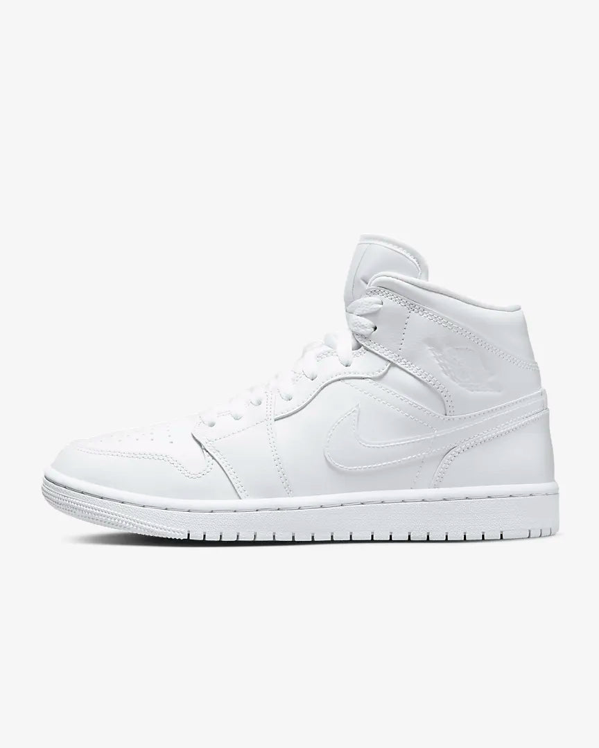 WMNS AIR JORDAN 1 MID "TRIPLE WHITE"