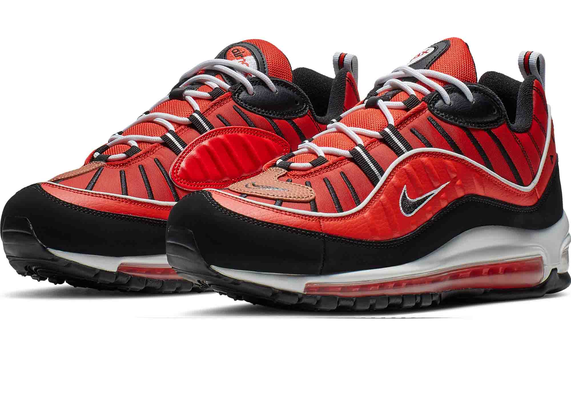 Air max 98 black hotsell and red